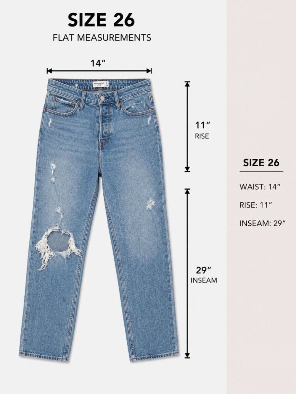Abercrombie & Fitch The Dad Hi-Rise Distressed Jeans